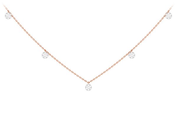 Round Disc Necklace 14k   0.20ctw