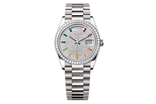 Rolex - Day-Date 36 - 128349rbr - White Gold & Diamonds (mb352)