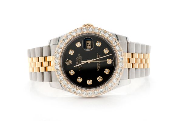 Rolex Datejust 36MM 18k Yellow Gold & Steel (116233) - 3.50ctw Diamond Bezel