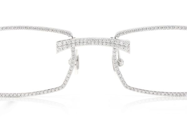 Cartier Glasses Iced Out Diamond Rims - 3.50ctw - White Gold