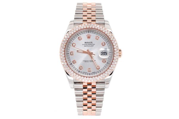 Rolex - Datejust - 126331 - Steel & Rose Gold - Custom Diamond Bezel & Dial - (500-06091)