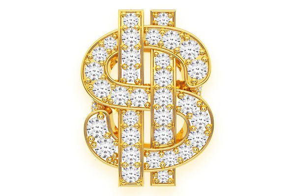 Super Dollar Diamond Ring 14k Solid Gold 9.25ctw