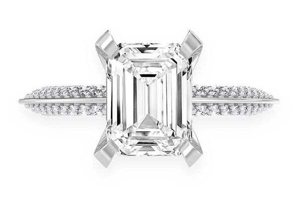 Kifey - 2.00ct Emerald Cut Solitaire - Knife Edge - Diamond Engagement Ring - All Natural