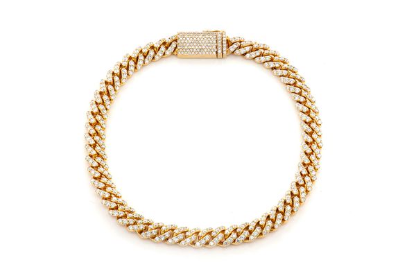 diamond miami cuban link bracelet