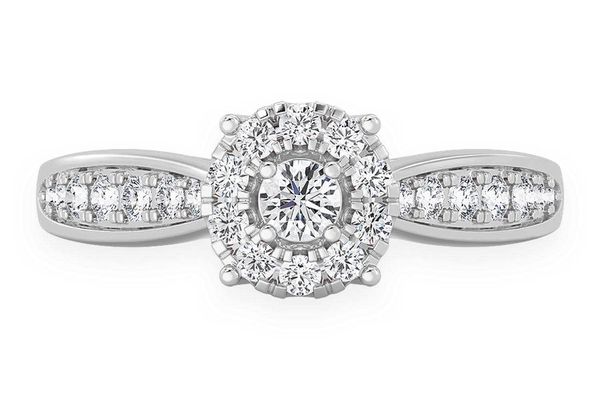 .50ctw Double Layer Round - Diamond Engagement Ring - All Natural