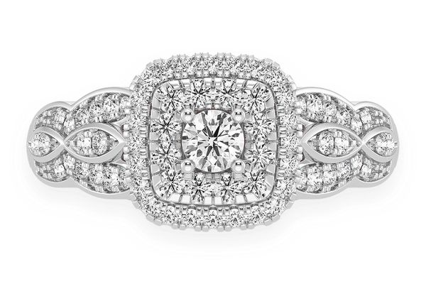 0.75ctw - 3 Layer High Detail - Diamond Engagement Ring - All Natural