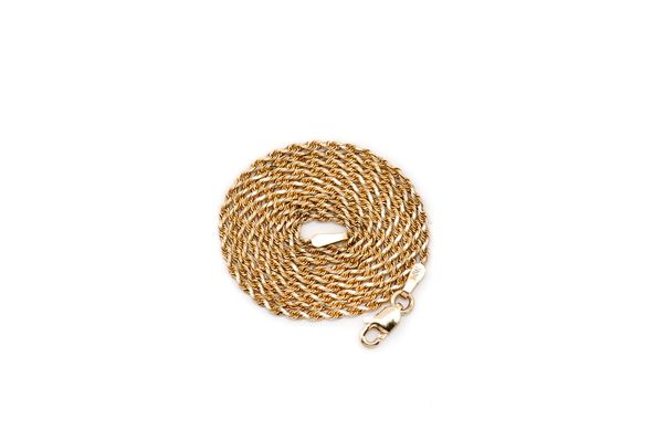 1.5MM Rope 14k Solid Gold Chain