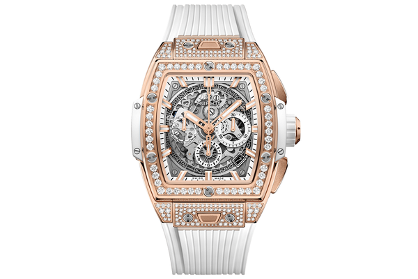 Hublot - Spirit Of Big Bang King Gold White Pavé - 642.oe.2010.rw.1604 - King Gold (rb398)