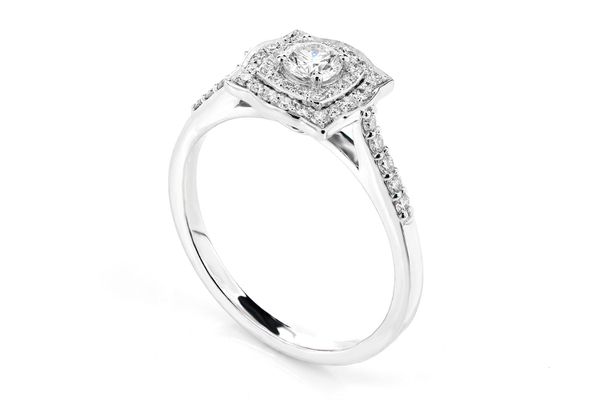 0.50ctw Double Layer Under Heart - Diamond Engagement Ring - All Natural