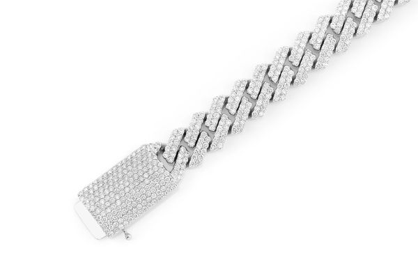 9MM Raised Miami Cuban Link Diamond Bracelet 14k Solid Gold 5.50ctw