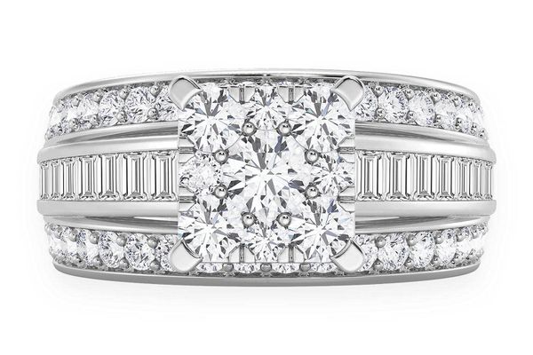 2.00ctw - Cathedral Channel Baguette - Diamond Engagement Ring - All Natural