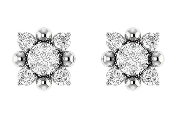 Starburst Stud Earrings 14k   