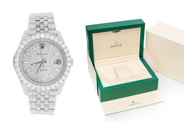 Iced out rolex mens best sale