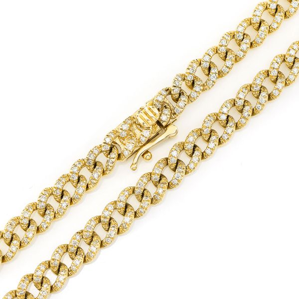 5MM Cuban Link Diamond Necklace 14k Solid Gold 2.75ctw