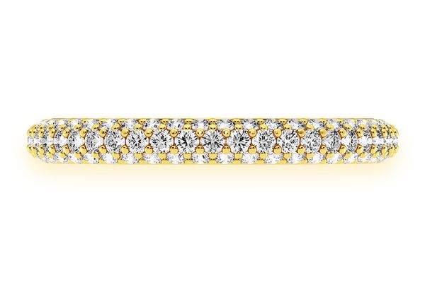 3 Row Diamond Band 14k Solid Gold 0.50ctw