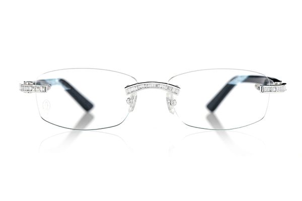 black and silver cartier glasses