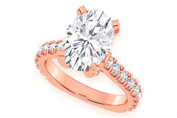 Thinn - 3.00ct Oval Diamond Engagement Ring 14k Solid Gold