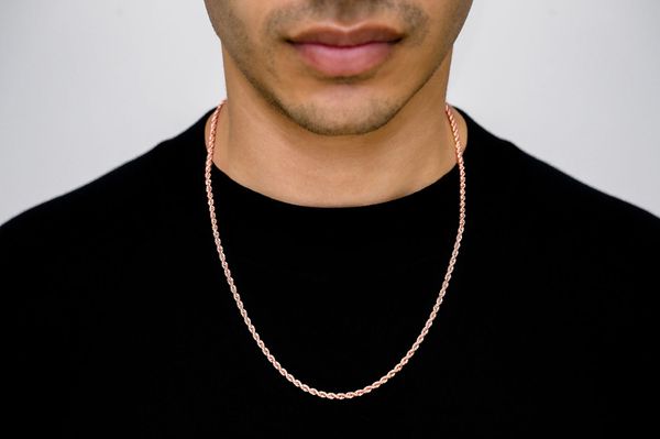 3MM Rope 14k Solid Gold Chain