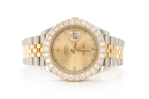 Rolex Datejust 41MM 18k Yellow Gold & Steel (126333) - 6.00ctw Diamond Bezel