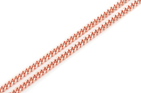 3.5MM Miami Cuban 14k Solid Gold Chain