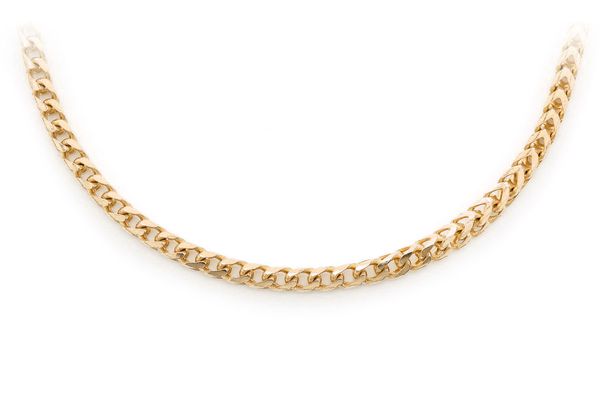 2.5MM Franco 14k Solid Gold Chain