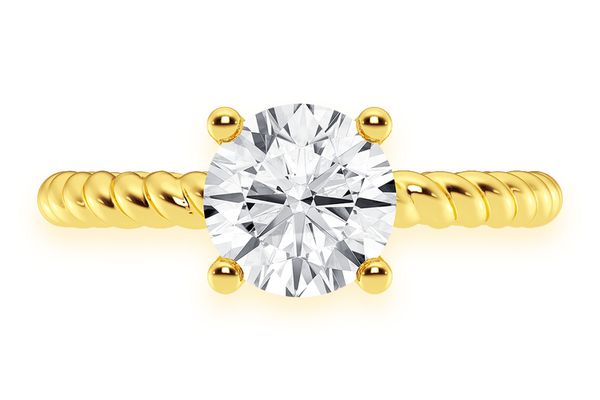 1.25ct Round - Twist Band - Diamond Engagement Ring - All Natural