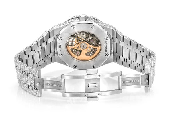 Audemars Piguet Royal Oak Skeleton 41MM Steel - Fully Iced Out