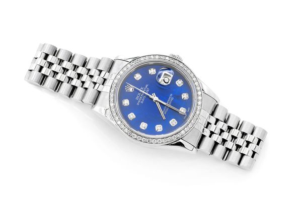 Rolex Datejust 36MM Steel (16200) - 1.00ctw Diamond Bezel