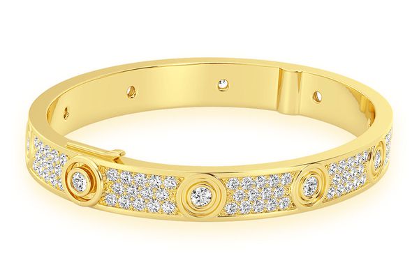 Icebox Full Diamond Eternity Diamond Bangle 14k Solid Gold 6.05ctw