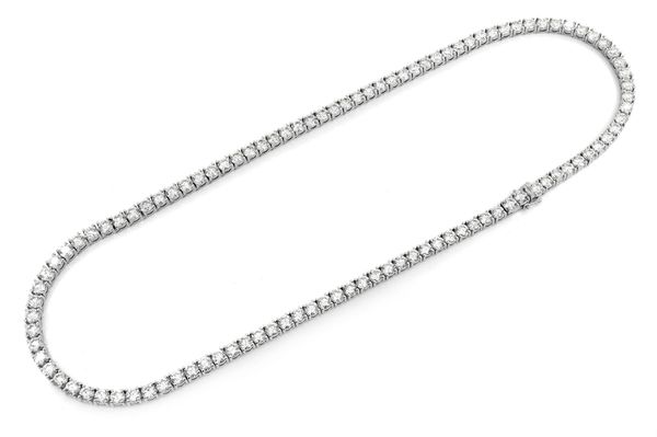 50pt Prong Set Diamond Tennis Necklace 22in 14k Solid Gold 55.00ctw