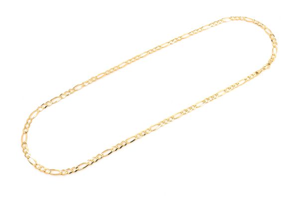 4.5MM Figaro Link 14k Solid Gold Chain