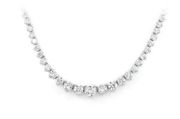 Graduated Diamond Riviera Necklace 14k Solid Gold 3.00ctw