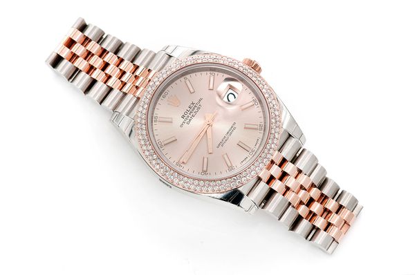 Rolex Datejust 41MM 18k Rose Gold & Steel (126331) - 2.00ctw Diamond Bezel