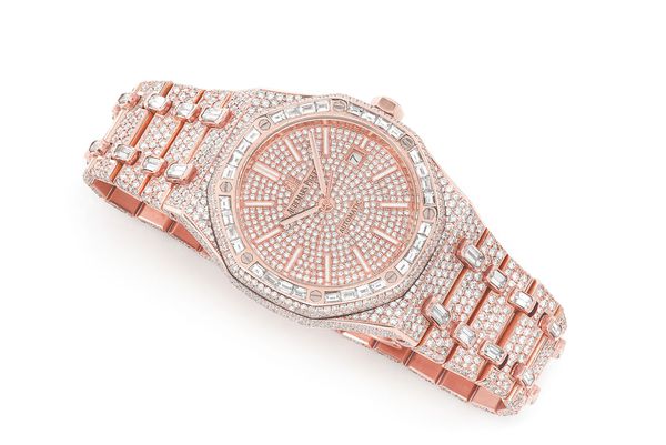 Audemars Piguet Royal Oak 41MM 18k Rose Gold - Fully Iced Out