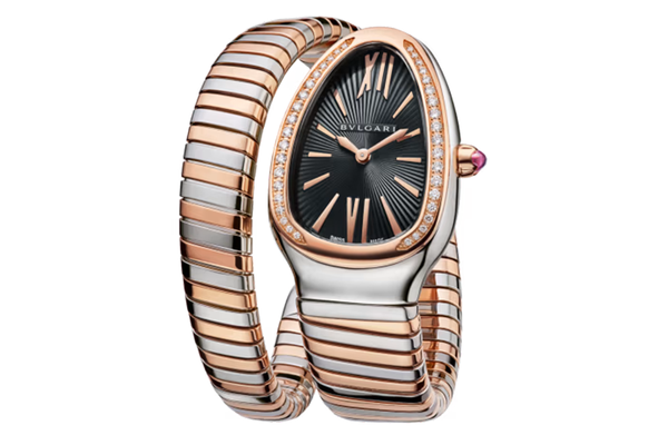 Bulgari - Serpenti Tubogas - 103823 - Rose Gold, Steel, & Diamonds (mb628)