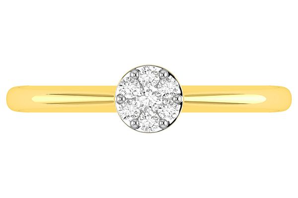 Round Cluster Diamond Ring 14k   