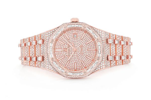 Audemars Piguet Royal Oak 41MM 18k Rose Gold - Fully Iced Out