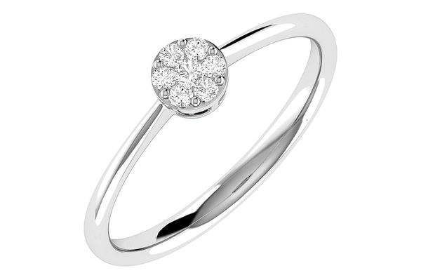 Round Cluster Diamond Ring 14k   