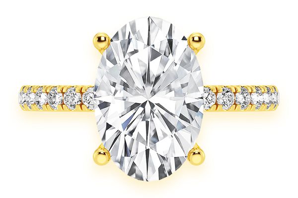 Thinn - 3.00ct Oval Solitaire - One Row Under Halo - Diamond Engagement Ring - All Natural Vs Diamonds