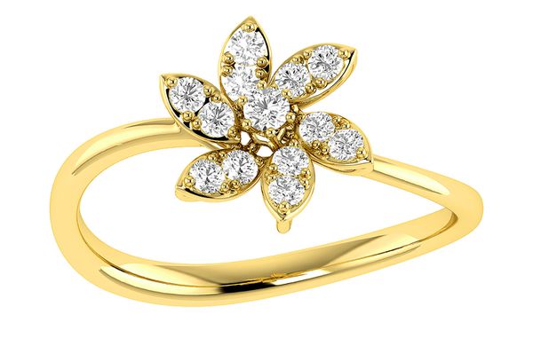 Diamond Flower Ring 14k   