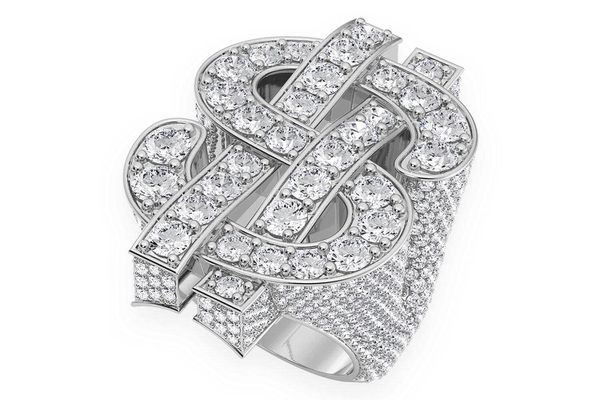 Super Dollar Diamond Ring 14k Solid Gold 9.25ctw