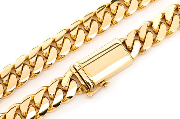 14MM Miami Cuban - 14k Solid Gold Chain