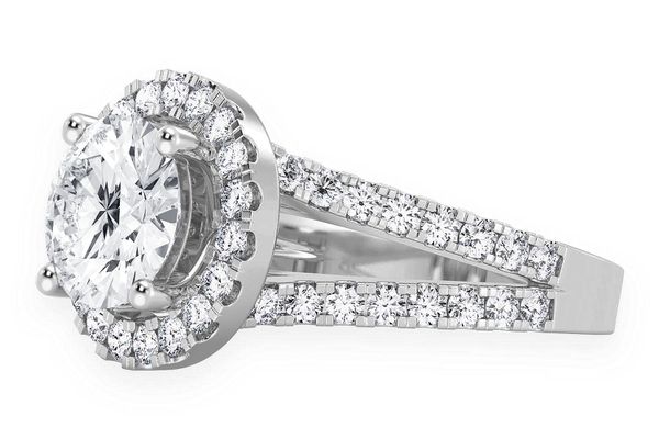 Sphinx - 2.00ct Round Solitaire - Split Shank Halo - Diamond Engagement Ring - All Natural