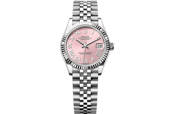 Rolex - Datejust - 278274 - Steel & White Gold Bezel - Pink Dial Diamond Vi - 31MM