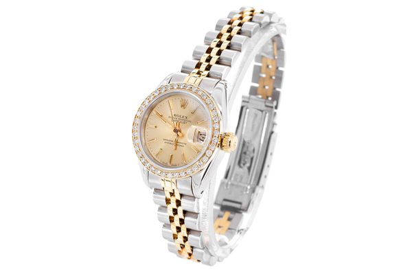 Rolex - Datejust 26 - 69173 - Steel & Gold - Custom Diamond Bezel - (500-06238)