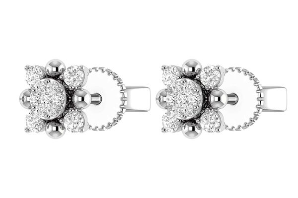 Starburst Stud Earrings 14k   