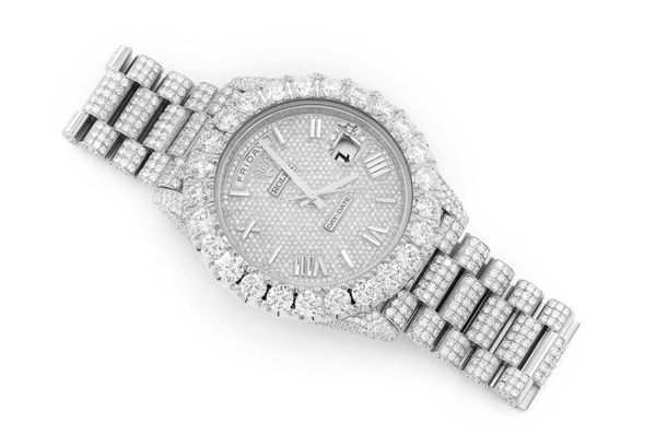 Day date rolex iced out sale