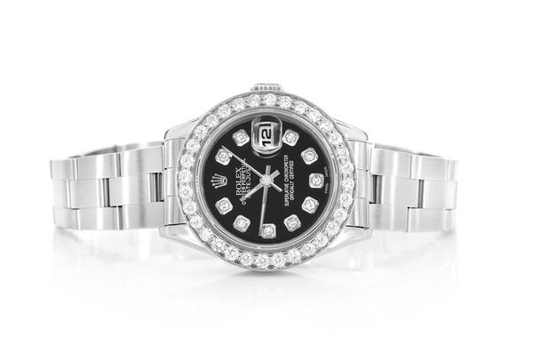 Rolex Datejust 26MM Steel (69190) - 1.25ctw Diamond Bezel