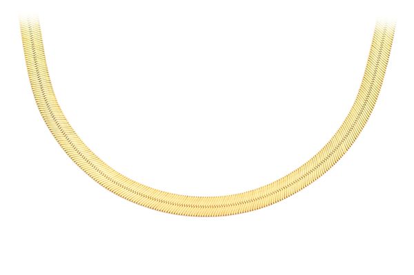 4MM Herringbone 14k Solid Gold Chain 20in