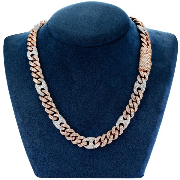 Mariner Cuban Link Diamond Chain Link Necklace 14k Solid Gold 28.25ctw